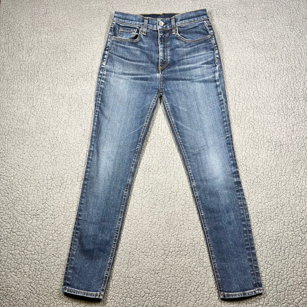 Rag & Bone High Rise Ankle Skinny Jeans Riverdale Wash Womens 27 Made‎ in USA